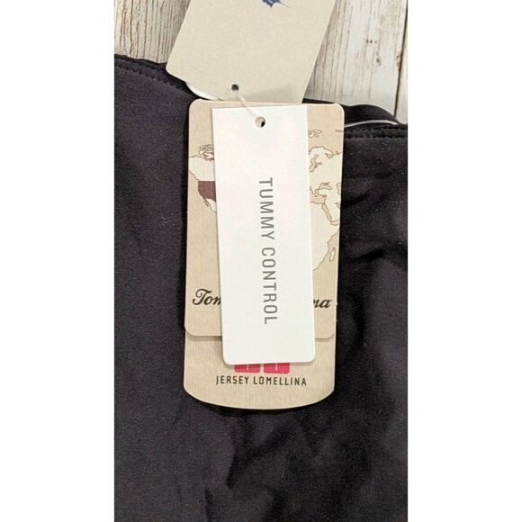 Tommy Bahama Womens Size Small Black Pearl Over The Shoulder V Neck Tankini Top - Picture 9 of 13